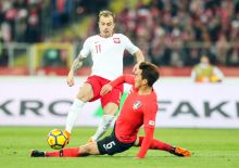 Polish national team won with Korea Republic