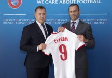 Cezary Kulesza, met with the UEFA President, Aleksander Ceferin